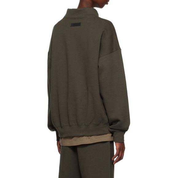 FEAR OF GOD ESSENTIALS Gray Mock Neck Sweatshirt - Picture 3 of 5